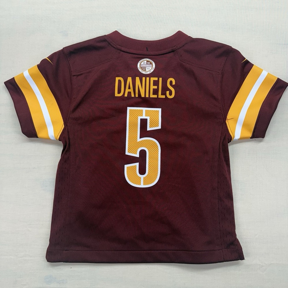 Nike Jayden Daniels Washington Commanders 5 Toddler 3T Burgundy Jersey 9Z1T1N9P9 - Picture 3 of 8